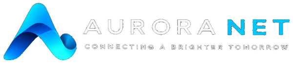 Aurora Net — marca oficial para fundos escuros